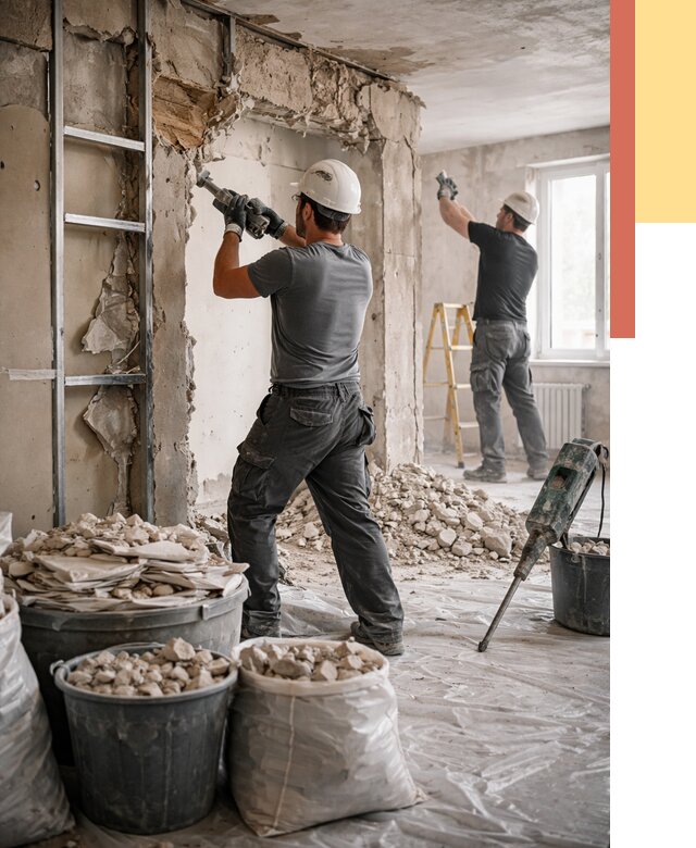 Демонтажные работы в Озерске от 2738 руб. — услуги и цена под ключ | ОТДЕЛОЧНИК-Озр