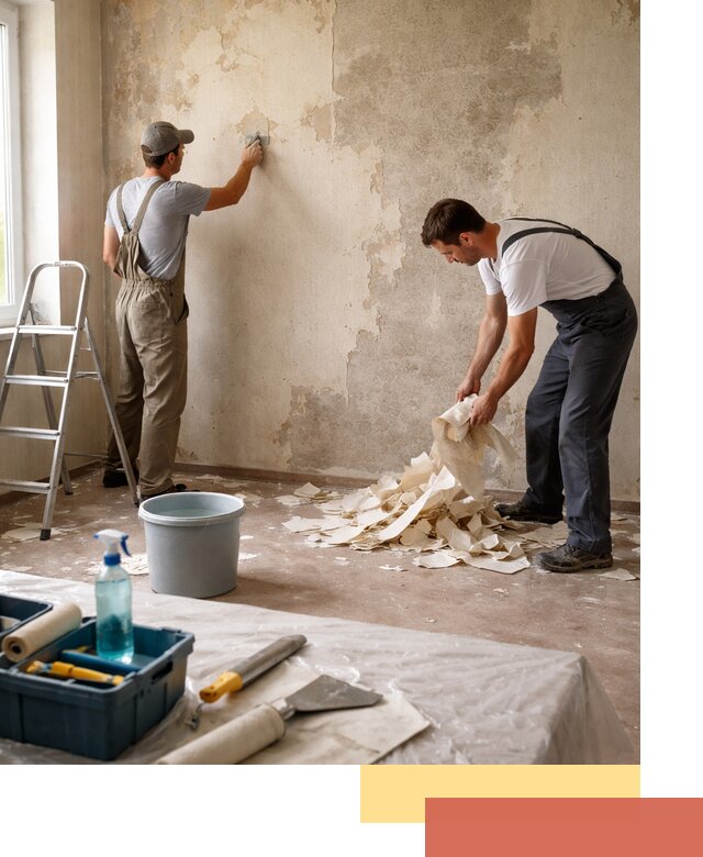 Снятие старых обоев в Озерске быстро и качественно