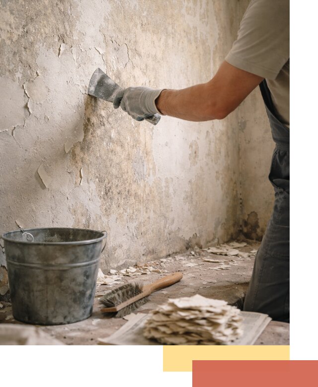 Удаление старой краски со стен в Озерске качественно и быстро