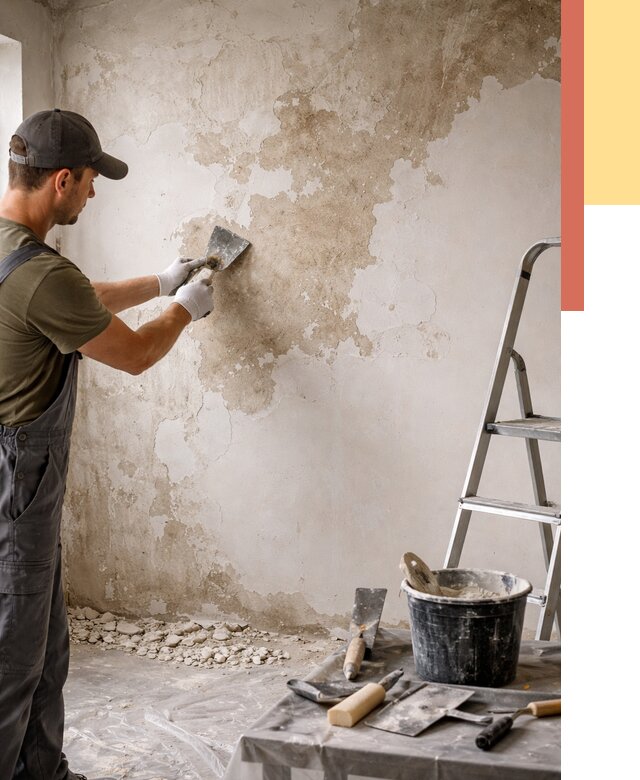 Снятие старой шпаклевки в Озерске от 1876 руб. — быстро и недорого | ОТДЕЛОЧНИК-Озр