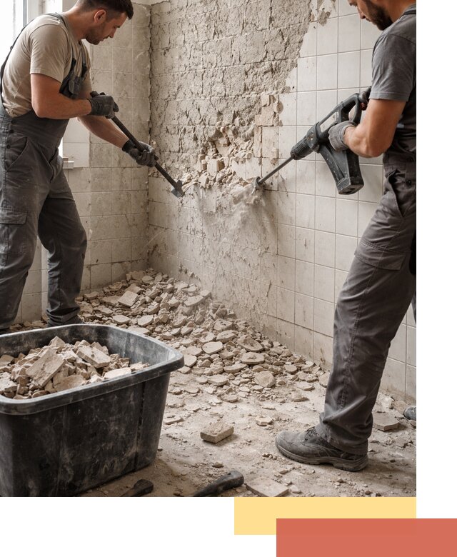 Демонтаж плитки со стен в Озерске быстро и аккуратно