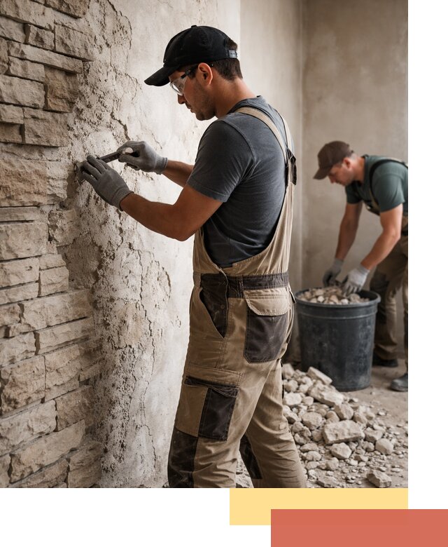 Демонтаж декоративного камня в Озерске профессионально и безопасно