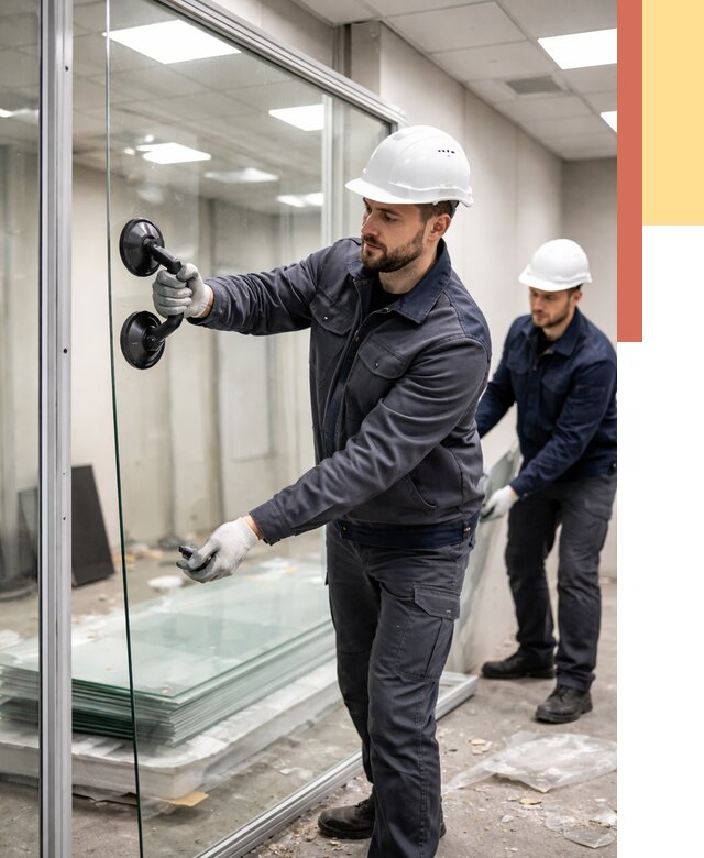 Демонтаж стеклянных перегородок в Озерске от 3245 руб. — быстро и недорого | ОТДЕЛОЧНИК-Озр