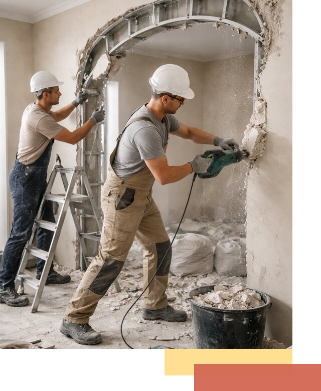 Демонтаж гипсокартонной арки в Озерске быстро и аккуратно