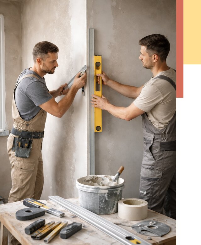 Выведение углов стен в Озерске от 1876 руб. быстро и недорого | ОТДЕЛОЧНИК-Озр