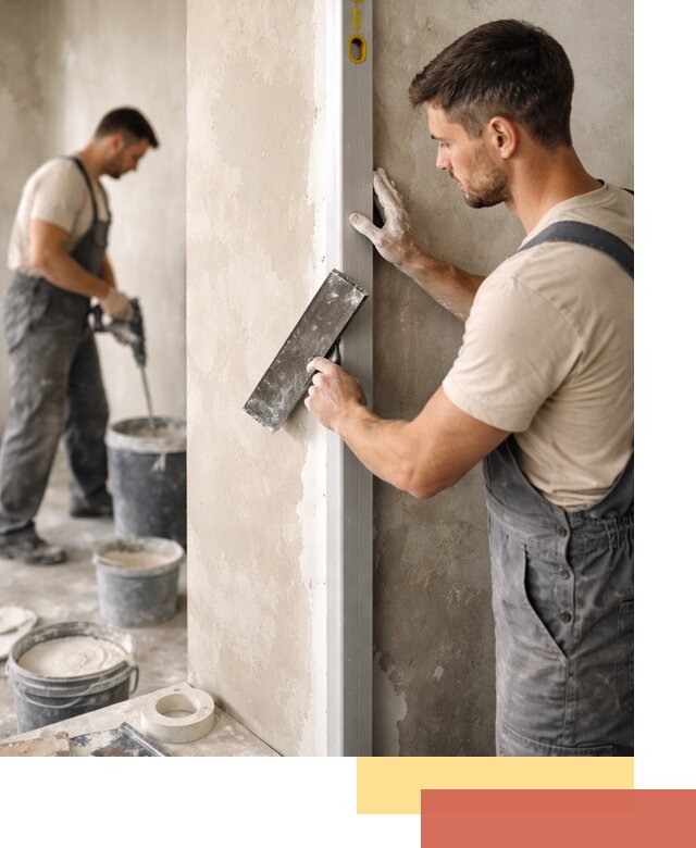 Выведение углов стен в Озерске: монтаж и оштукатуривание