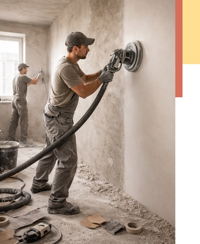 Шлифовка стен в Озерске от 1217 руб/м2 — быстро и недорого | ОТДЕЛОЧНИК-Озр