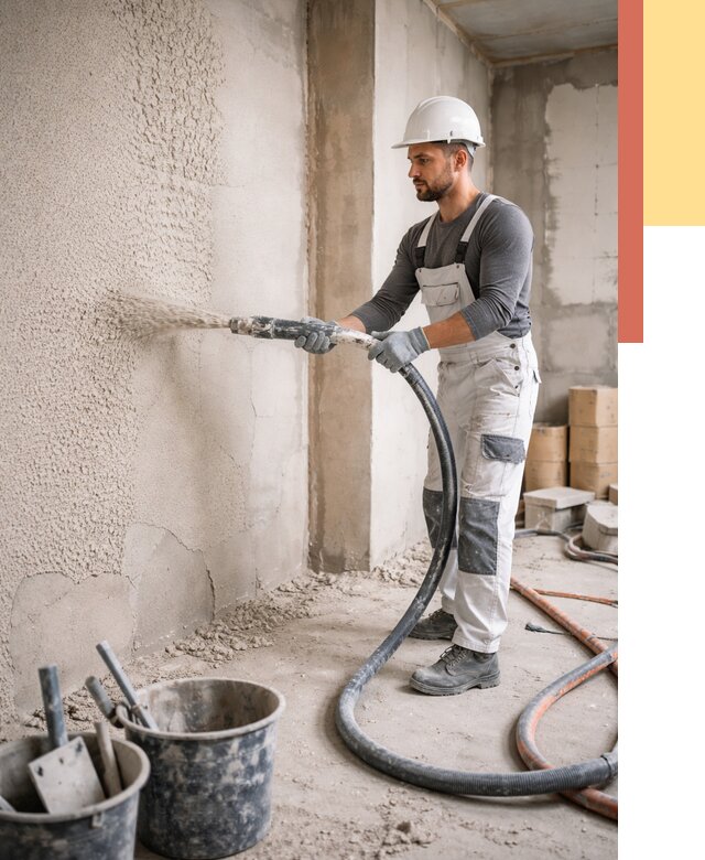 Машинная штукатурка стен в Озерске под ключ от 6592 руб./м2 | ОТДЕЛОЧНИК-Озр