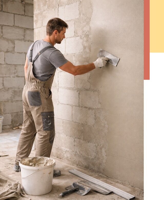 Штукатурка стен из газобетона в Озерске от 2130 руб./м2 — быстро и недорого | ОТДЕЛОЧНИК-Озр