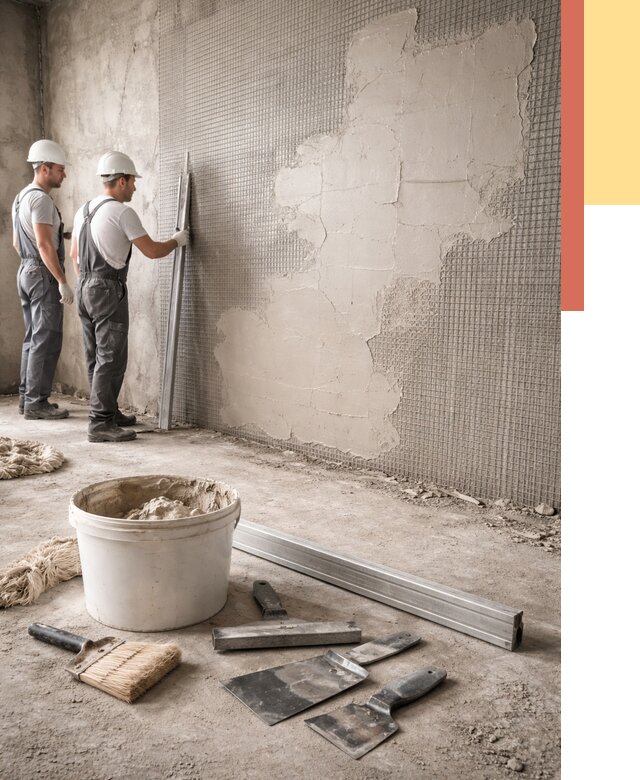 Штукатурка стен по сетке в Озерске от 5578 руб./м2 — быстро и недорого | ОТДЕЛОЧНИК-Озр