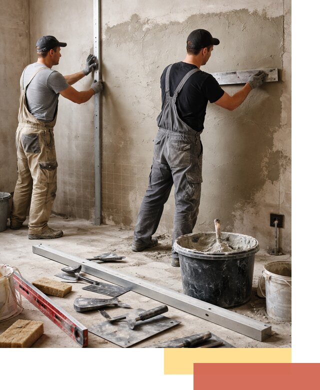 Профессиональная штукатурка стен под плитку в Озерске