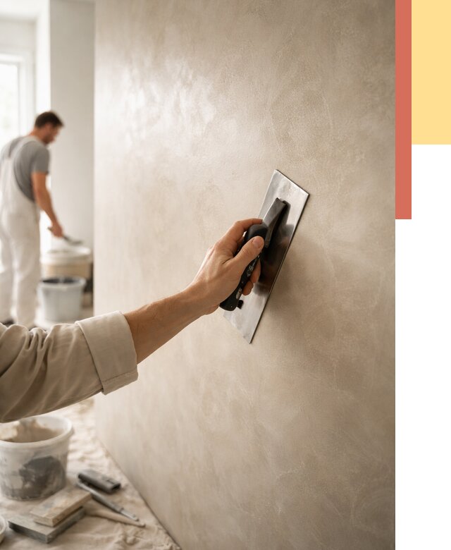 Венецианская штукатурка в Озерске от 3550 руб/м² — нанесение стен под ключ | ОТДЕЛОЧНИК-Озр