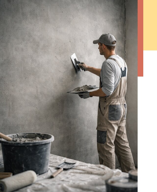 Декоративная штукатурка под бетон в Озерске от 2536 руб./м² — нанесение под ключ | ОТДЕЛОЧНИК-Озр