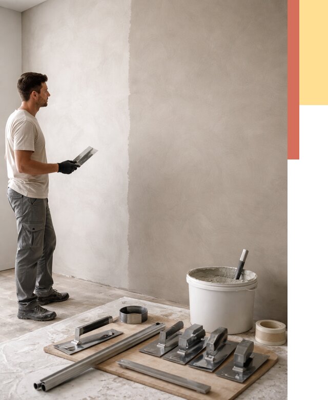 Нанесение микроцемента на стены в Озерске от 3245 руб./м2 под ключ | ОТДЕЛОЧНИК-Озр