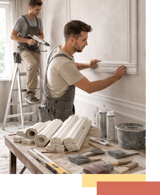 Монтаж лепнины на стены в Озерске профессионально и качественно