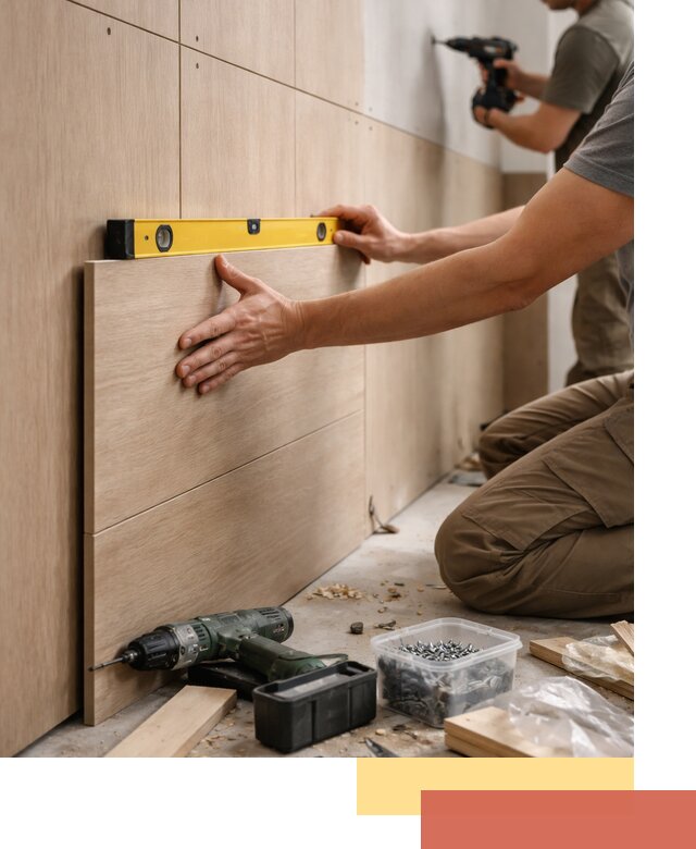 Профессиональный монтаж МДФ панелей на стены в Озерске