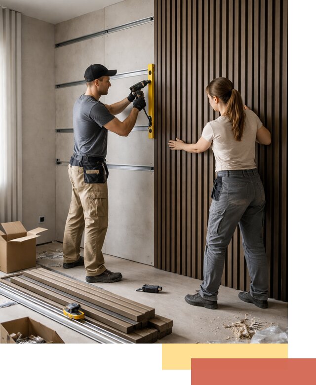 Монтаж реечных панелей на стены в Озерске