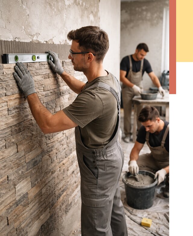 Монтаж искусственного камня в Озерске от 4564 руб. под ключ | ОТДЕЛОЧНИК-Озр