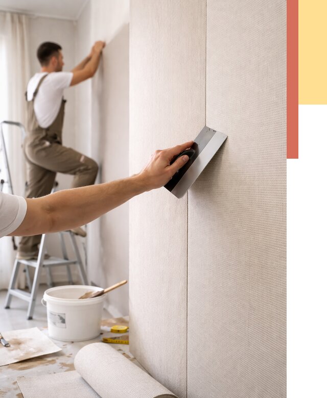 Поклейка текстильных обоев в Озерске от 4564 руб. под ключ | ОТДЕЛОЧНИК-Озр