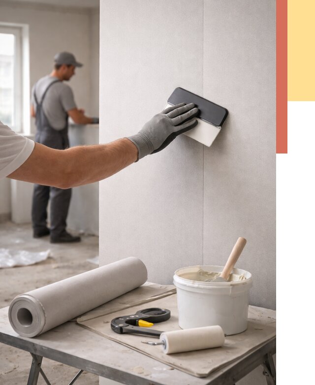 Поклейка обоев под покраску в Озерске от 3550 руб. за м2 | ОТДЕЛОЧНИК-Озр