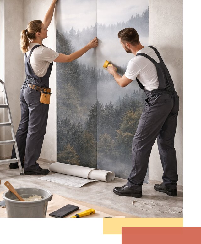 Поклейка фотообоев профессионально в Озерске под ключ