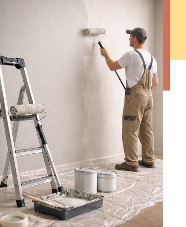 Покраска стен латексной краской в Озерске от 4564 руб. за м2 | ОТДЕЛОЧНИК-Озр