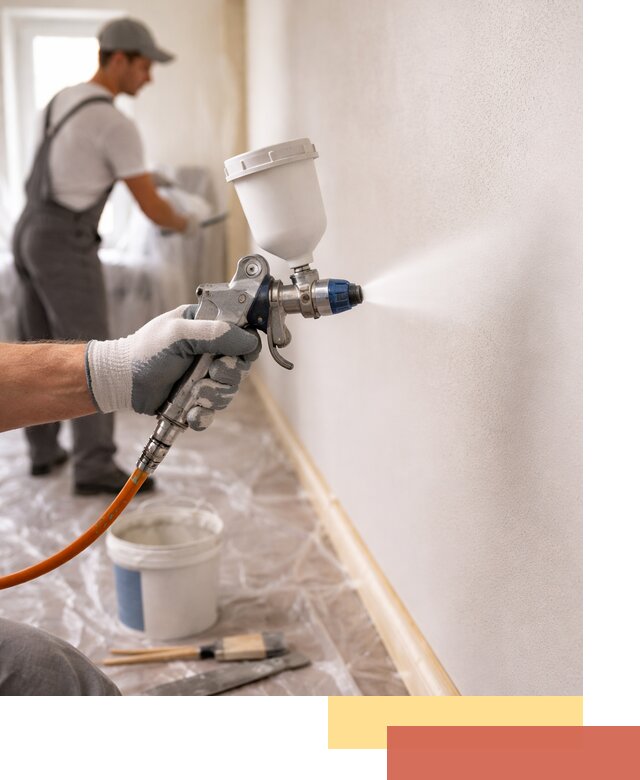 Покраска стен краскопультом в Озерске быстро и качественно