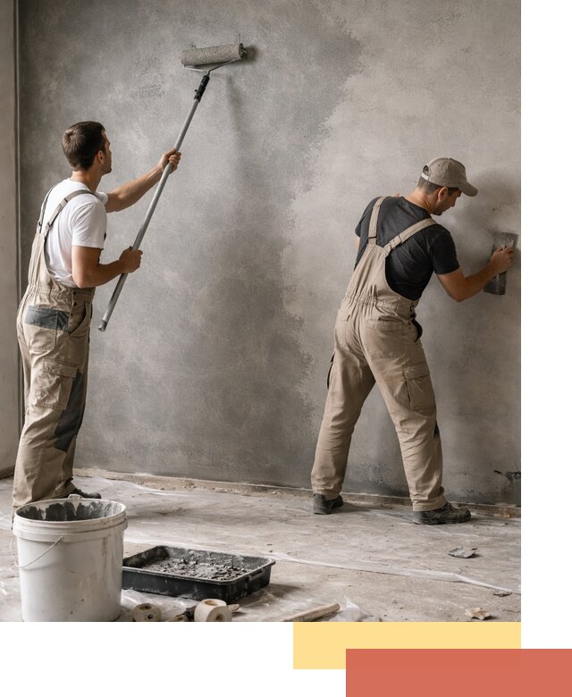 Покраска стен под бетон в Озерске профессионально и недорого