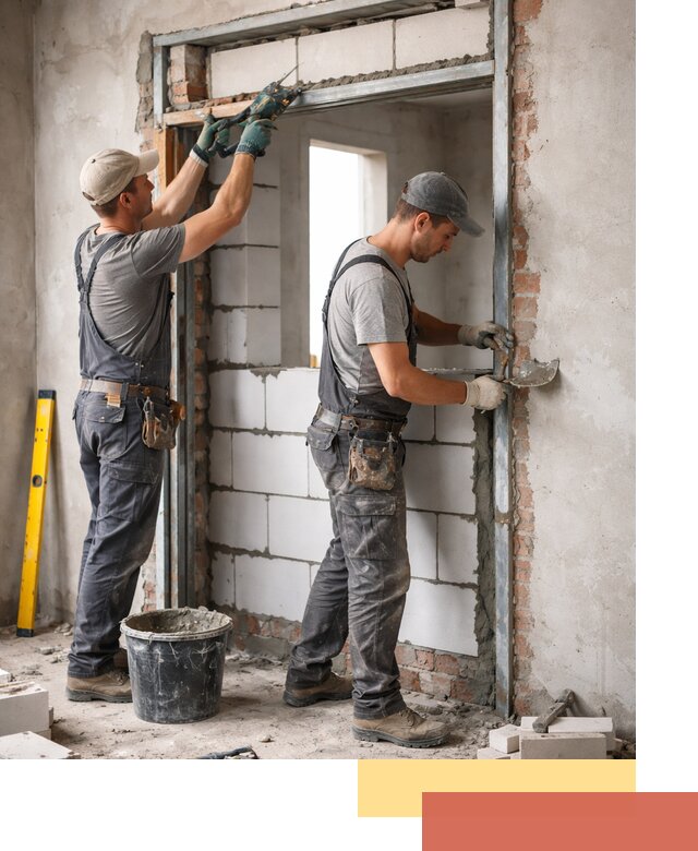 Закладка дверного проема под ключ в Озерске: демонтаж, монтаж, отделка