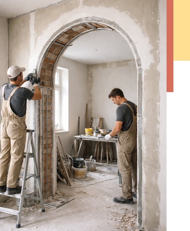 Устройство арочного проема в Озерске от 9635 руб. под ключ — быстро и недорого | ОТДЕЛОЧНИК-Озр