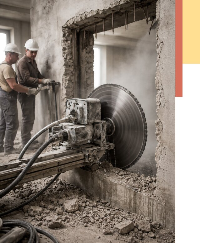 Алмазная резка проемов в Озерске от 4564 руб. быстро и недорого | ОТДЕЛОЧНИК-Озр