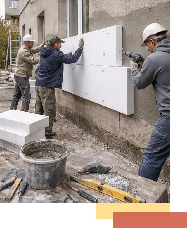 Утепление наружных стен пенопластом в Озерске