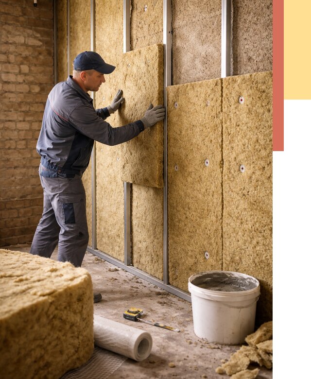 Утепление стен минватой в Озерске от 1369 руб./м2 — недорого и быстро | ОТДЕЛОЧНИК-Озр