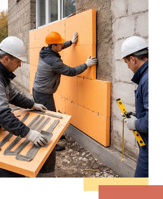 Утепление фасада пеноплексом под ключ в Озерске