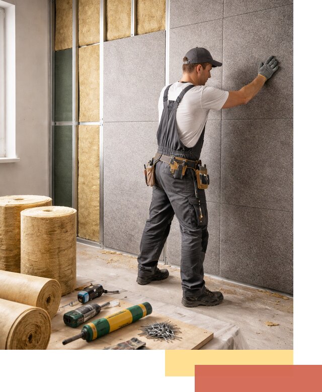 Профессиональная шумоизоляция стен в Озерске для квартиры и офиса