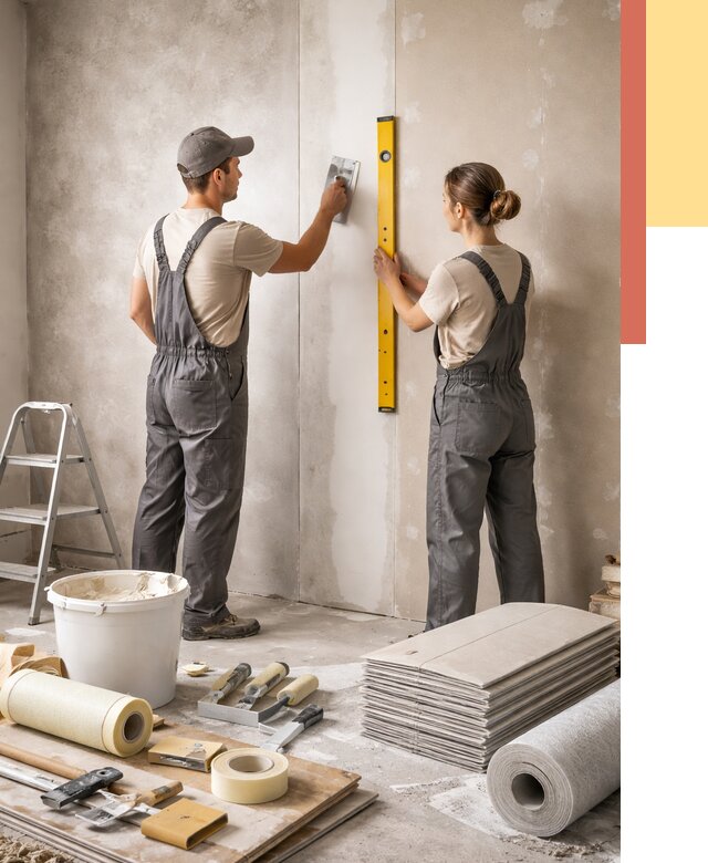 Отделка стен в Озерске от 1521 руб/м² — недорого, быстро, под ключ | ОТДЕЛОЧНИК-Озр