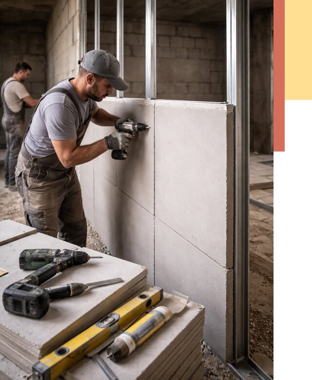 Кладка влагостойких перегородок ПГП в Озерске от 1217 руб. под ключ | ОТДЕЛОЧНИК-Озр