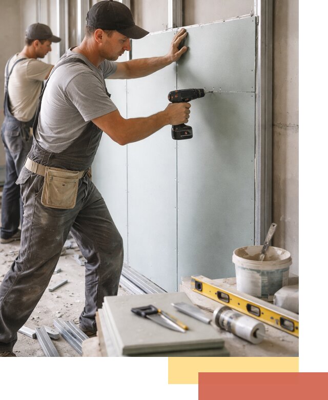 Кладка влагостойких перегородок ПГП в Озерске