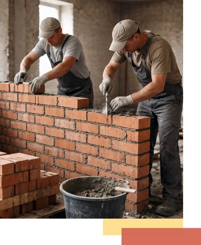 Кладка кирпичных перегородок под ключ в Озерске