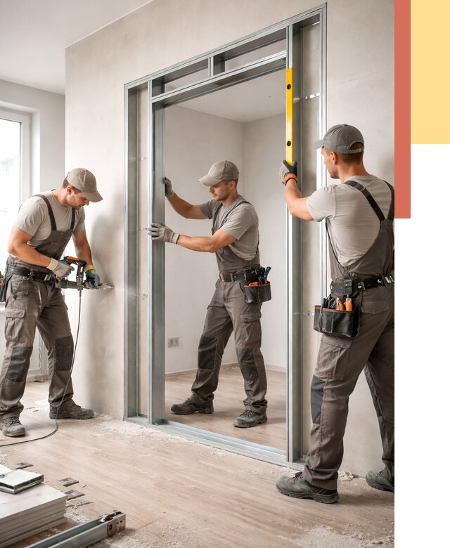 Устройство дверного проема в перегородке в Озерске от 4564 руб. под ключ | ОТДЕЛОЧНИК-Озр