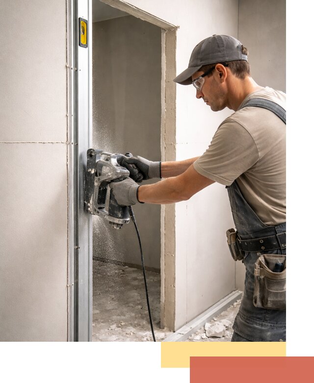 Устройство дверного проема в перегородке в Озерске