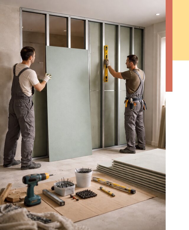 Перегородка из влагостойкого гипсокартона в Озерске от 4868 руб. — монтаж под ключ | ОТДЕЛОЧНИК-Озр