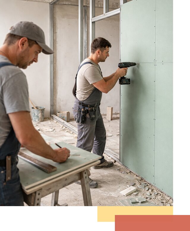 Перегородки из влагостойкого гипсокартона под ключ в Озерске