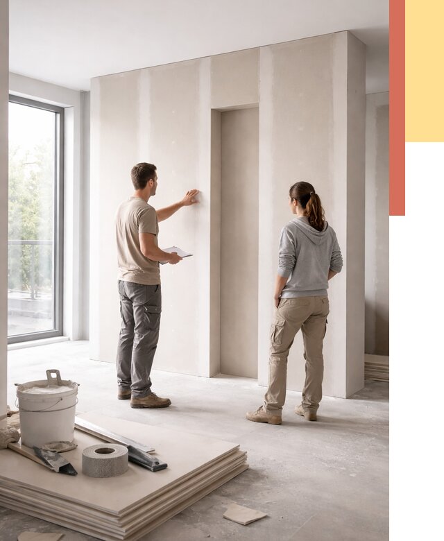 Зонирующая перегородка из гипсокартона в Озерске от 2840 руб. под ключ | ОТДЕЛОЧНИК-Озр