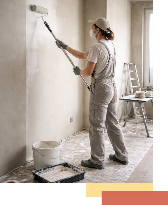 Покраска перегородок из гипсокартона в Озерске качественно и недорого