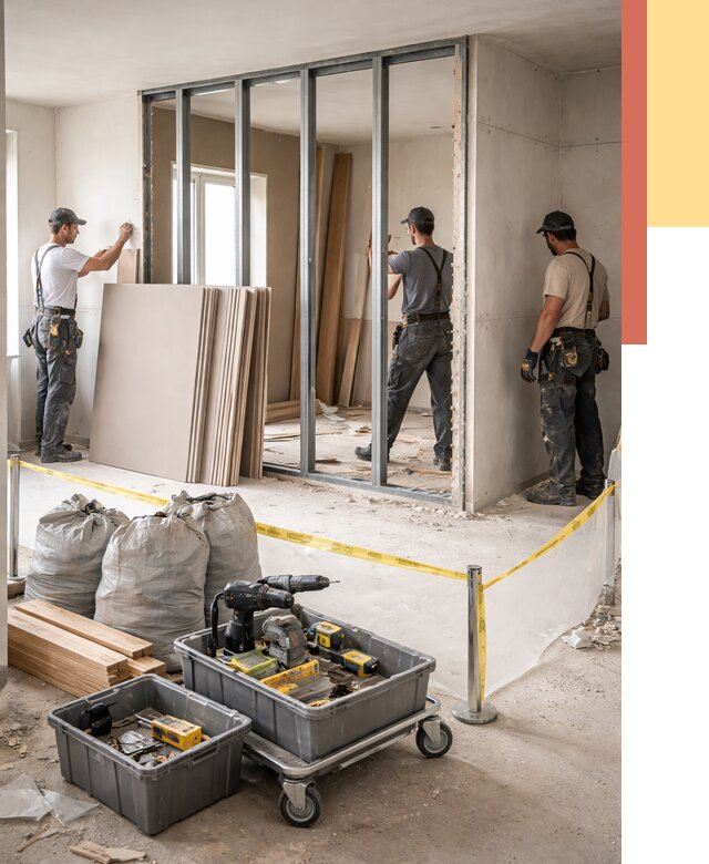 Перенос гипсокартонной перегородки в Озерске под ключ от 4564 руб. | Демонтаж и монтаж – ОТДЕЛОЧНИК-Озр