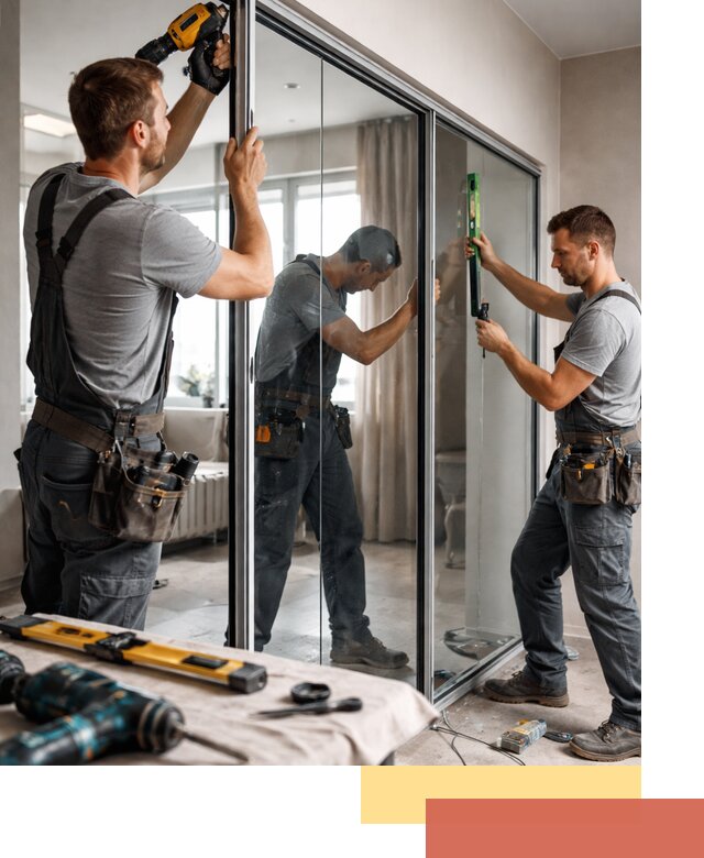 Каркасные стеклянные перегородки под ключ в Озерске