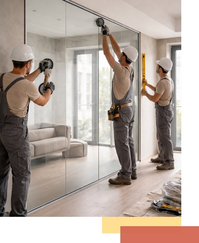 Перегородки из закаленного стекла в Озерске для офисов и квартир