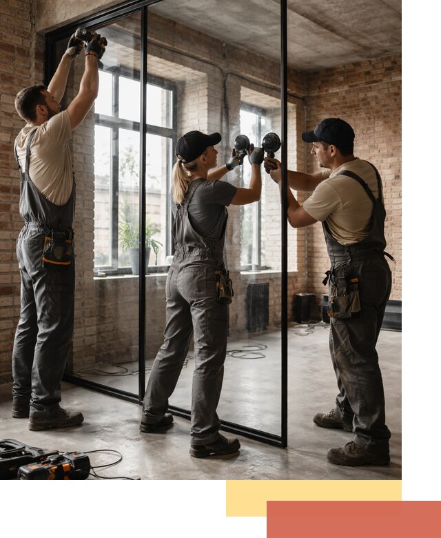 Стеклянные перегородки лофт — изготовление и монтаж в Озерске