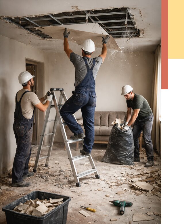 Демонтаж гипсокартонного потолка в Озерске от 426 руб. за м2 — ОТДЕЛОЧНИК-Озр